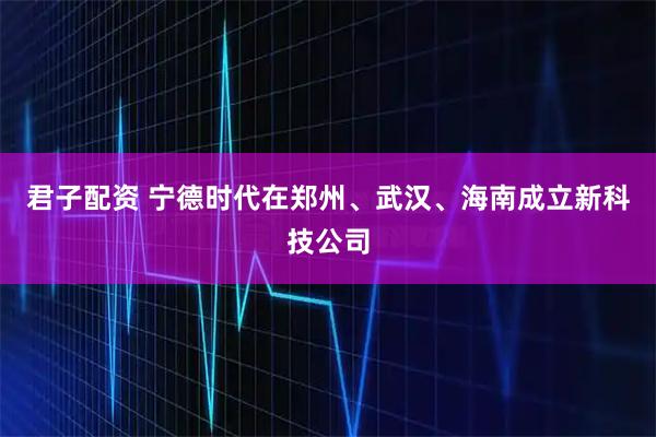 君子配资 宁德时代在郑州、武汉、海南成立新科技公司